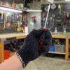 24 Pack Gray String Knit Gloves 9". Cotton Polyester Gloves. Washable Gloves with Elastic Knit Wrist. Medium Weight Gloves. Seamless Workwear Gloves 1