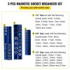 3-Pack Metric Magnetic Socket Organizers For Tool Box Organizer